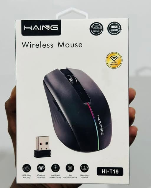 HAING HI-T19 WIRELESS RECHARGE BATTERY MOUSE - Image 1