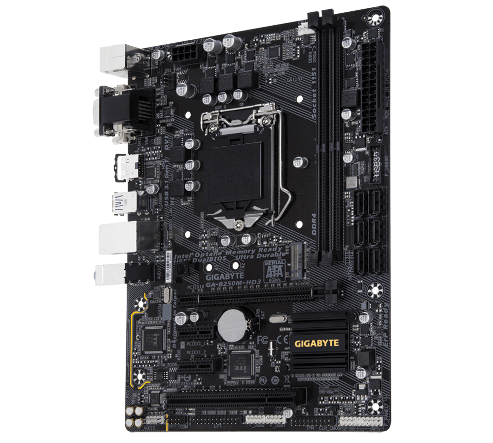 GIGABYTE GA-B250-HD3 DDR4 INTEL 7TH,6TH GEN NVME M.2 MOTHERBOARD USED thumbnail 2