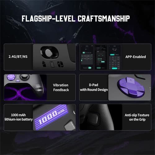 PXN P5 8K BLACK WIRELESS GAMING CONTROLLER thumbnail 2