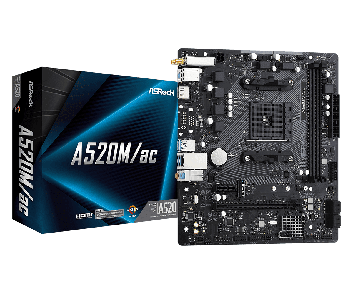 ASROCK A520M/AC WIFI MOTHERBOARD - Image 1
