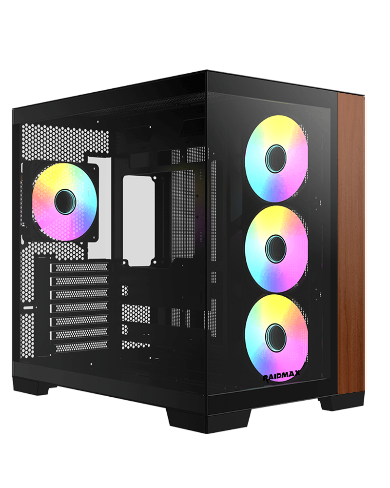 RAIDMAX I610 INFINITA CASE WOOD BLACK thumbnail 4