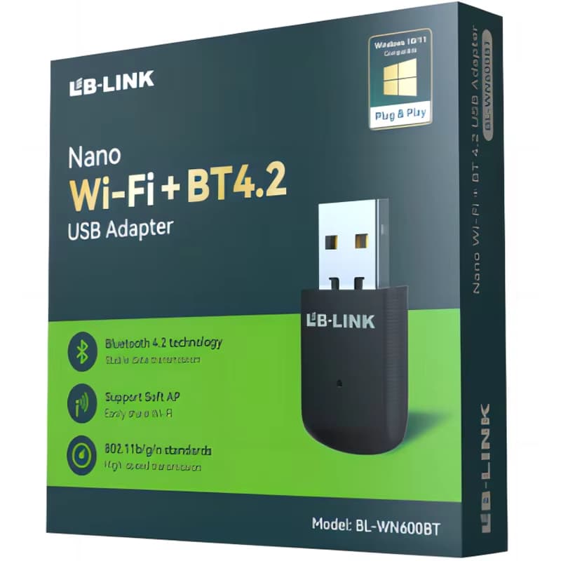 LB LINK  BL-WN600BT NANO WIFI + BLUTOOTH USB ADAPTER (06M) - Image 1