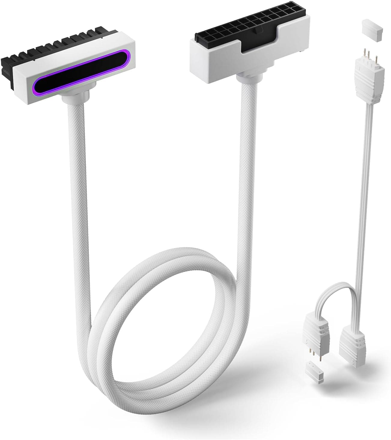 ASIAHORSE HYDRUS 24PIN POWER EXTENSION CABLE WHITE 30cm thumbnail 6