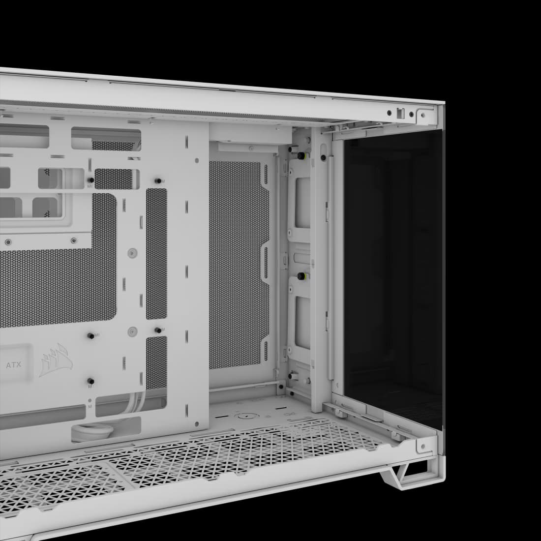 CORSAIR 2500X DUAL CHAMBER PC CASE WHITE thumbnail 4