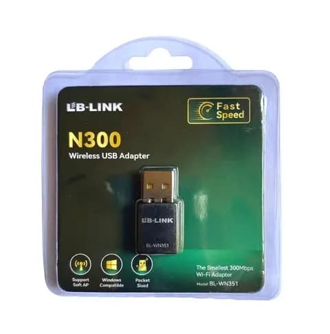 LB LINK N300 USB WIRELESS ADAPTER (6M) - Image 1