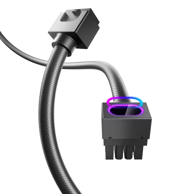 ASIAHORSE HYDRUS 8PIN CPU POWER EXTENSION CABLE BLACK-A 30cm - Image 1