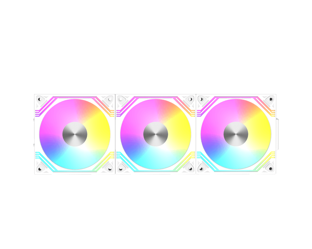 RAIDMAX NV MD120FWP3 PWM 3 IN 1 MODULAR FAN WHITE thumbnail 3