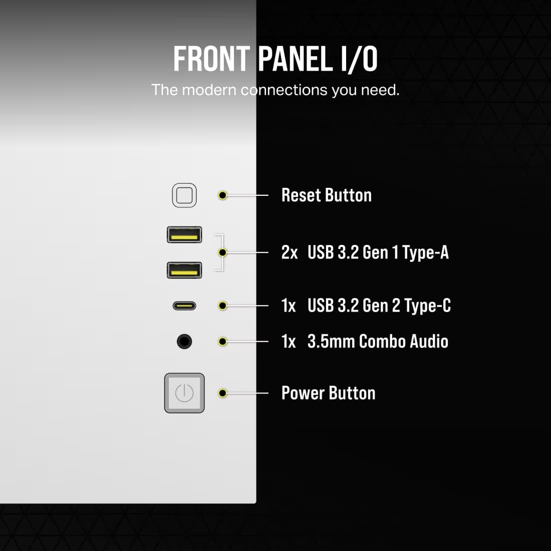 CORSAIR 2500X DUAL CHAMBER PC CASE WHITE thumbnail 6