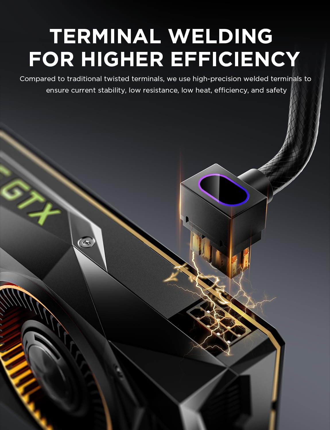 ASIAHORSE HYDRUS 8PIN GPU POWER EXTENSION CABLE BLACK-A 30cm thumbnail 4