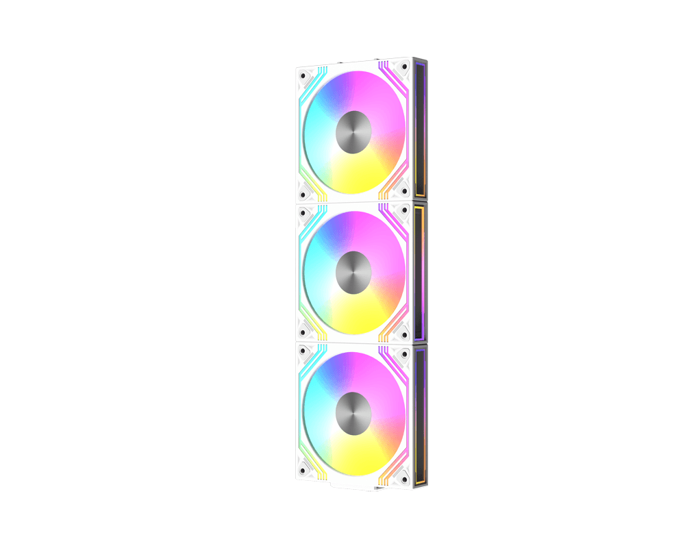 RAIDMAX NV MD120FWP3 PWM 3 IN 1 MODULAR FAN WHITE - Image 1